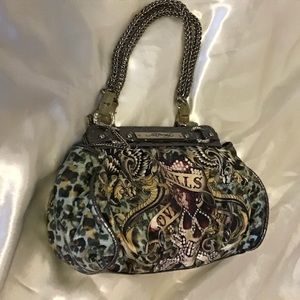 Genuine Ed Hardy purse/ says “kill”
